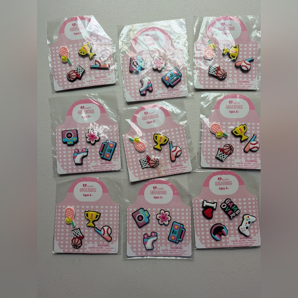 Collection of Shoe charms sets (sealed) 3 styles